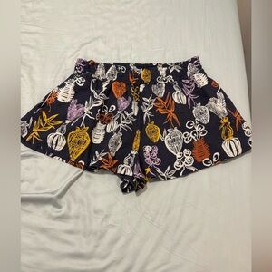 Anthropologie Blue Patterned Shorts